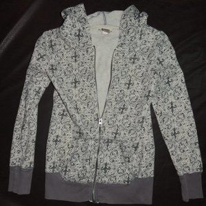 Ruff Hewn Fleur-de-lis Zip-Up Hooded Sweatshirt